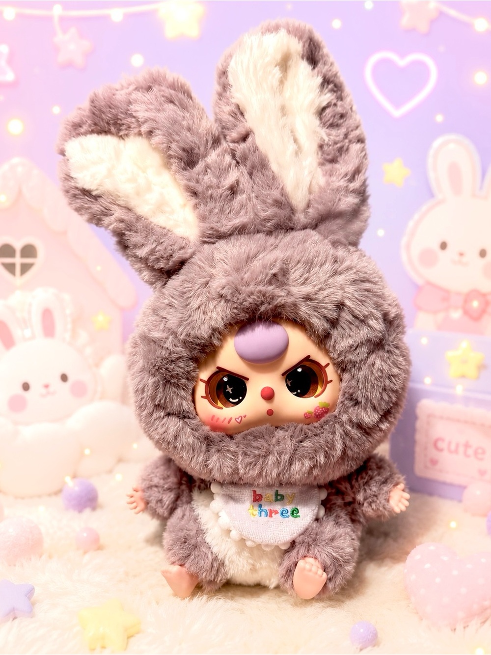 BABY THREE Lily Rabbit Town Confirmed Purple Bunny